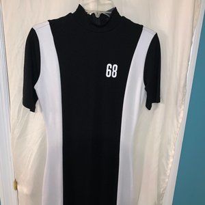 NEW Bodycon Short Sleeve Black and White Dress